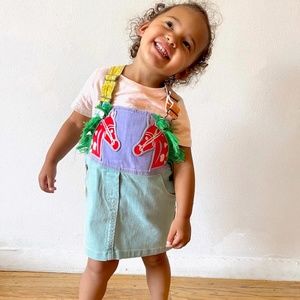 Stella McCartney Sz. 2 Girls Denim Romper Dress